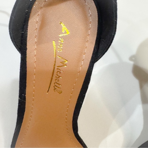 Anne Michelle black open toe lace up tassel heels ❤️ - Picture 5 of 8